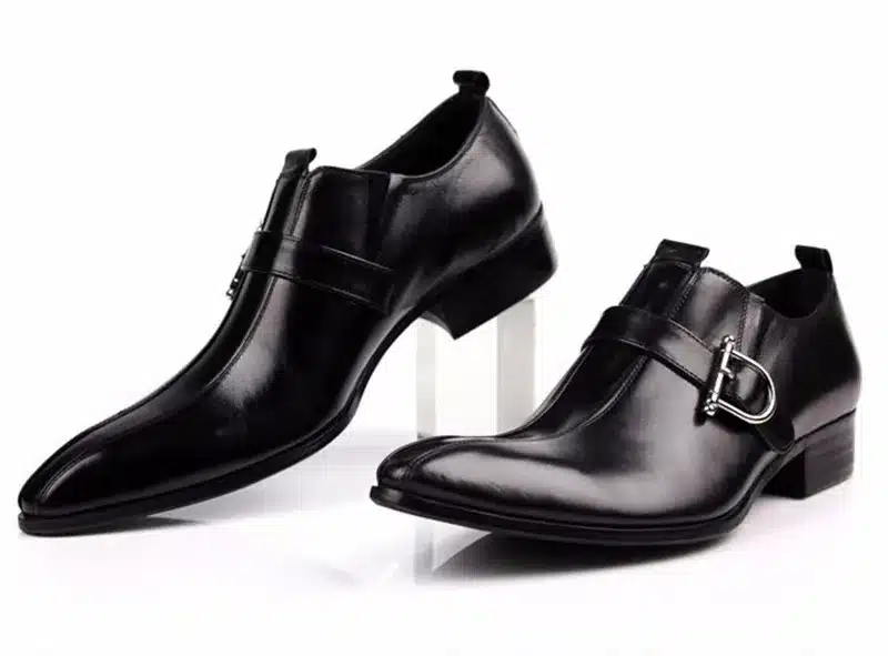 Large size EUR45 Brown/black pointed toe summer loafers men dress shoes genuine leather formal business shoes mens wedding shoes 13