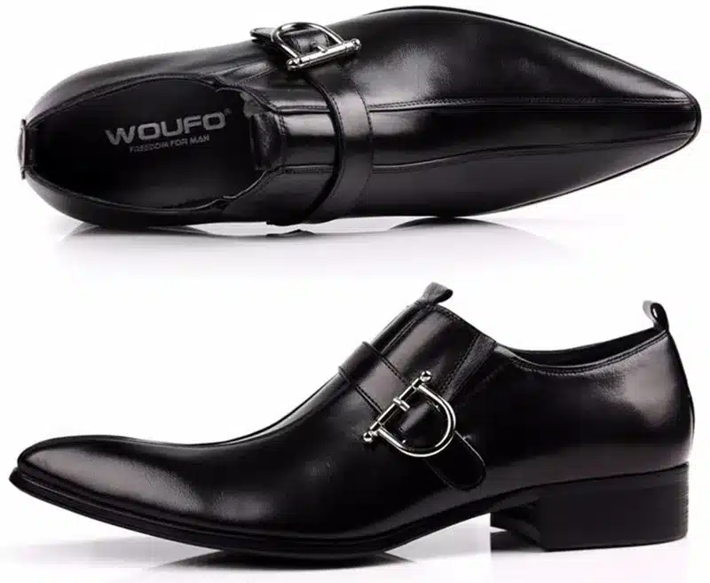 Large size EUR45 Brown/black pointed toe summer loafers men dress shoes genuine leather formal business shoes mens wedding shoes 14