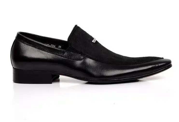 Large size EUR45 fashion Black flats genuine leather mens suede dress shoes pointed toe business dress shoes mens wedding shoes 13