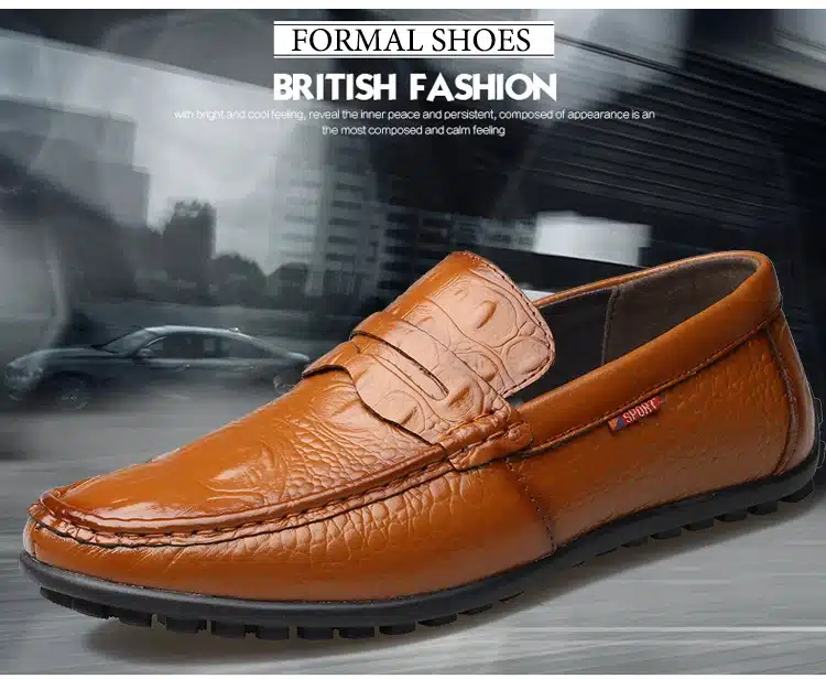 MVVT 2017 New Slip-On Men Formal Shoes Basic Dress Shoes Genuine Leather Shoes Men Fashion Crocodile Grain Men Flats 14