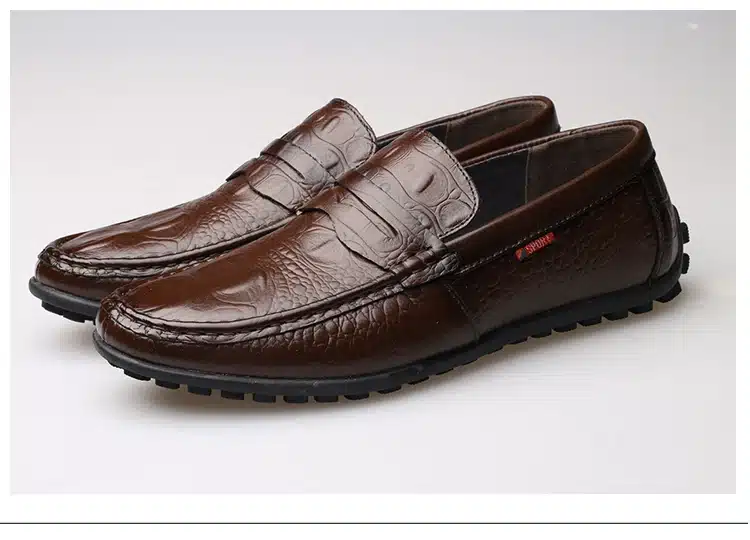 MVVT 2017 New Slip-On Men Formal Shoes Basic Dress Shoes Genuine Leather Shoes Men Fashion Crocodile Grain Men Flats 26