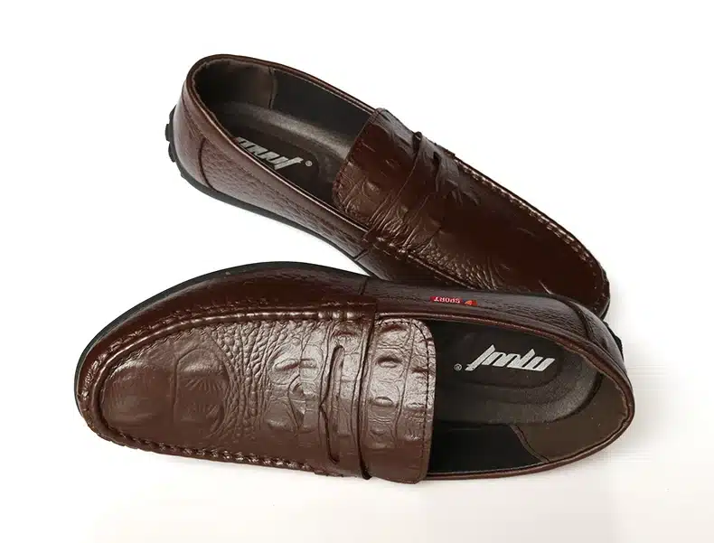 MVVT 2017 New Slip-On Men Formal Shoes Basic Dress Shoes Genuine Leather Shoes Men Fashion Crocodile Grain Men Flats 32