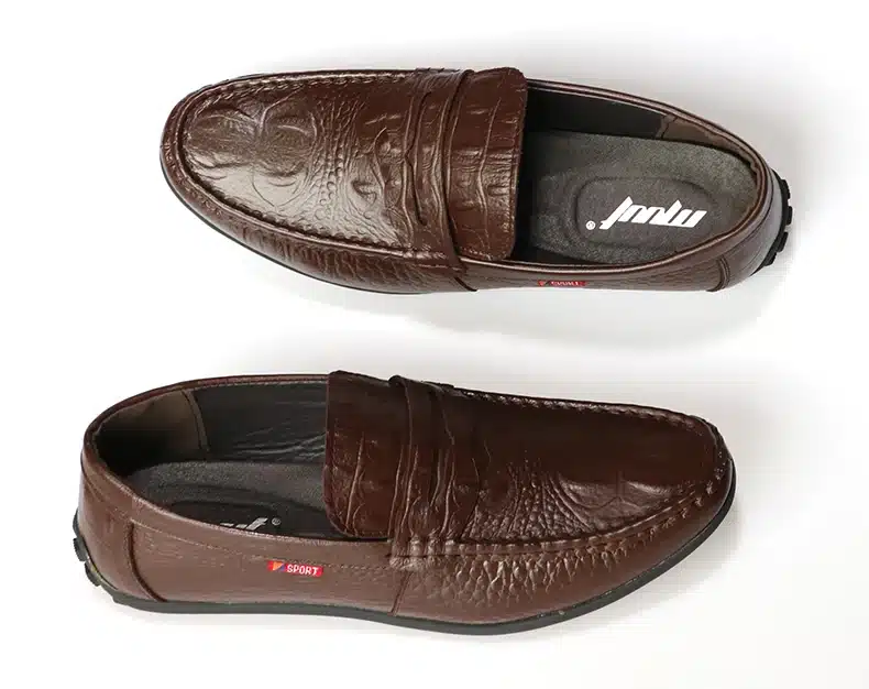 MVVT 2017 New Slip-On Men Formal Shoes Basic Dress Shoes Genuine Leather Shoes Men Fashion Crocodile Grain Men Flats 33