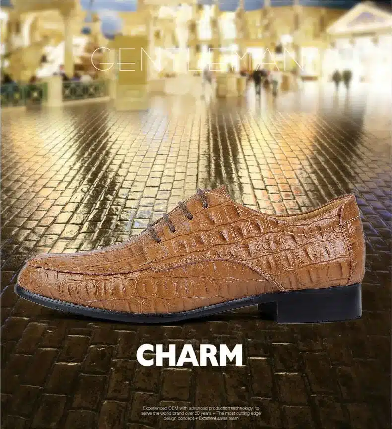 BIMUDUIYU Fashion Crocodile Grain Genuine Leather Lace-Up Business Shoes Men Dress Leather Shoes zapatos hombre Big Size 39-49 11