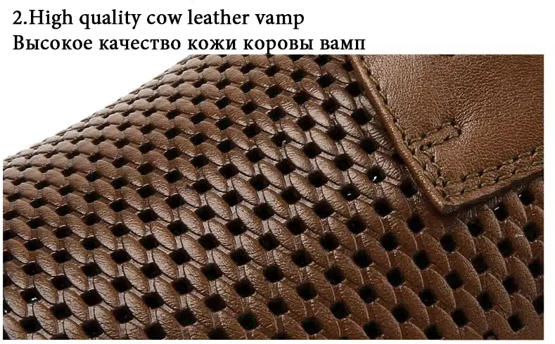 Plus size 38-47 Genuine Leather Shoes Men Oxford Breathable Hollow-out Dress Shoes Business Men Shoes Summer Formal Shoes 19