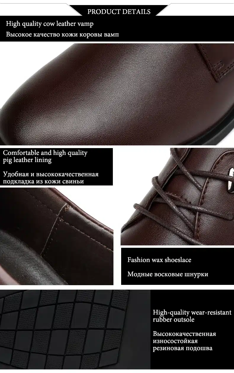 MVVT Plus Size Genuine Leather Dress Shoes Fashion Pointed Toe Men Oxfords High Quality Men Shoes Solid Men Flats Shoes 16