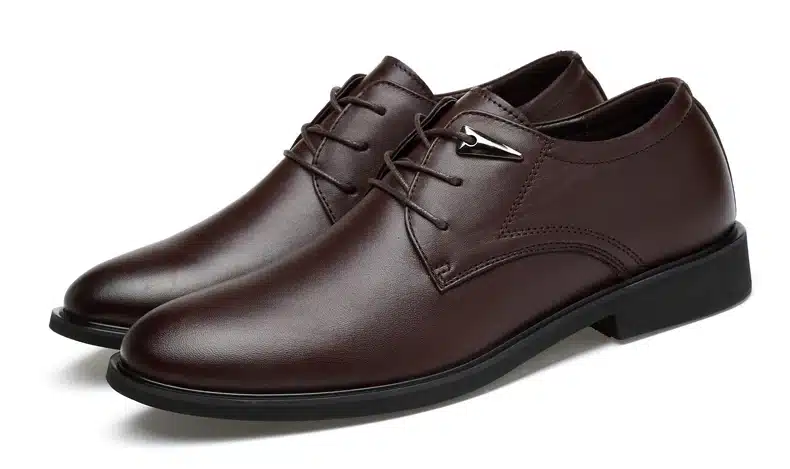 MVVT Plus Size Genuine Leather Dress Shoes Fashion Pointed Toe Men Oxfords High Quality Men Shoes Solid Men Flats Shoes 40