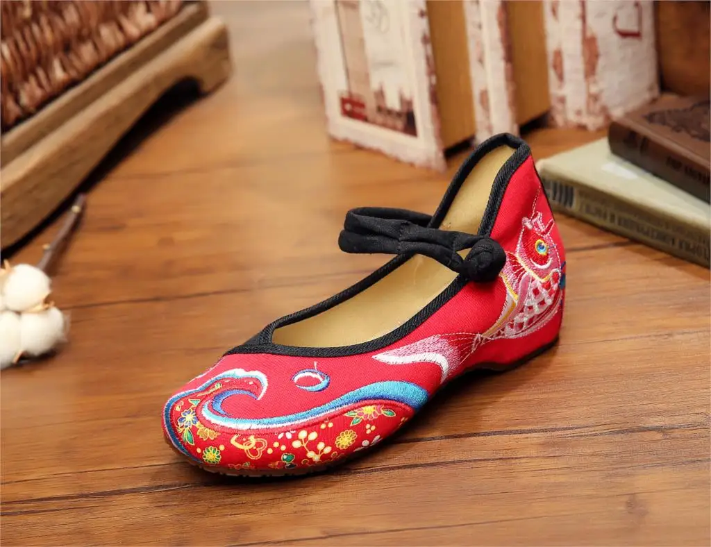 New Arrive Old Peking Cloth Embroidery Women Shoes Chinese Flats Mary Janes Casual Walking Dance Soft Shoes Woman Plus Size 41 23