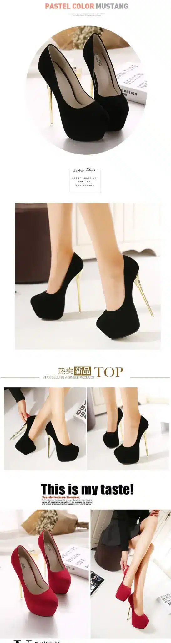 HOT New Sexy Women Pumps 16CM Round Toe High Heels Women Shoes Simple Fine Heels Women's Singles Shoes Size 34-40 14
