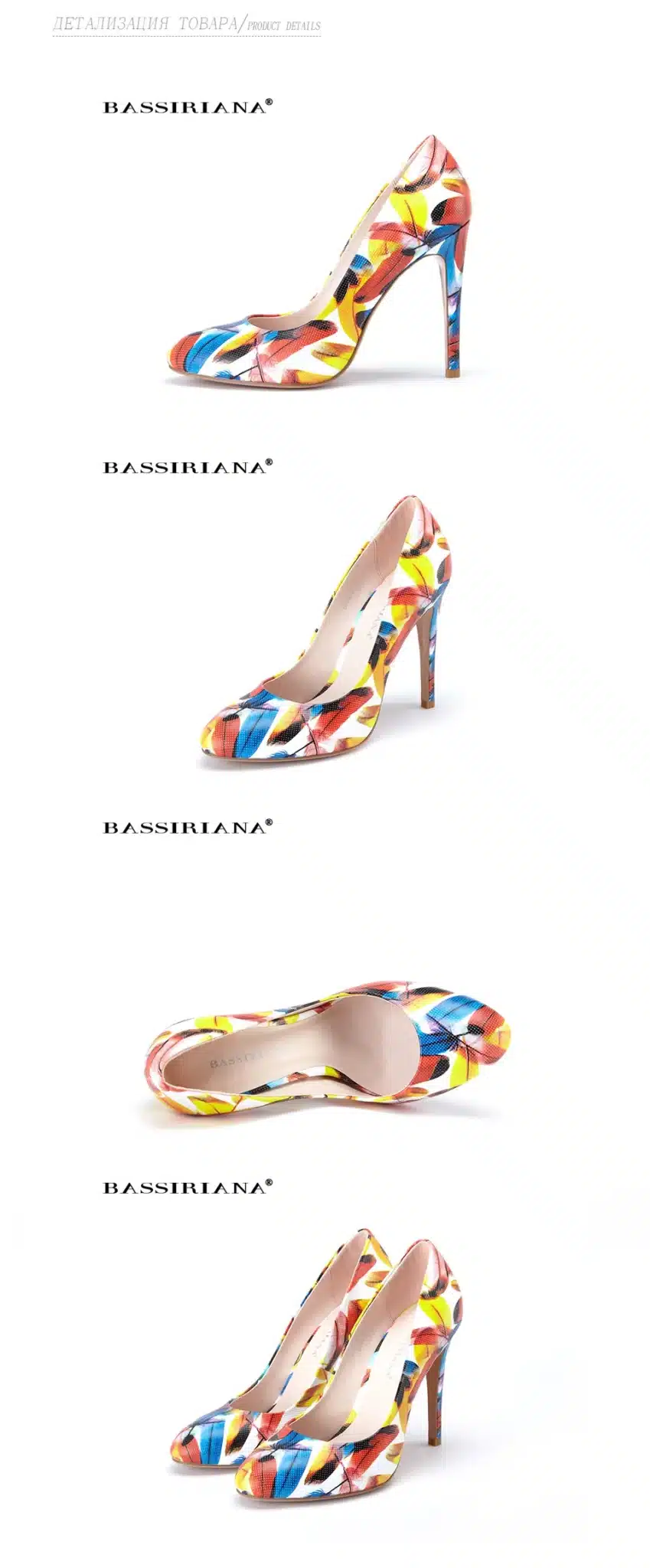 Genuine leather pumps 2017 High heels shoes womanThin heel women shoes 35-40 Round Toe Fashion shoe Free shipping BASSIRIANA 9