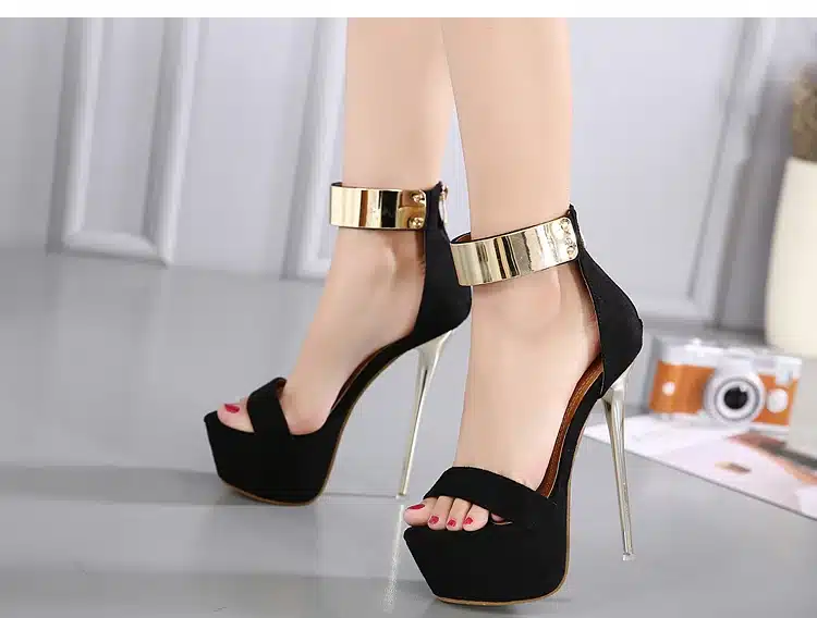 ankle strap heels platform sandals party shoes for women wedding sandals women pumps 16cm high heels sandals sexy pumps D1006 11