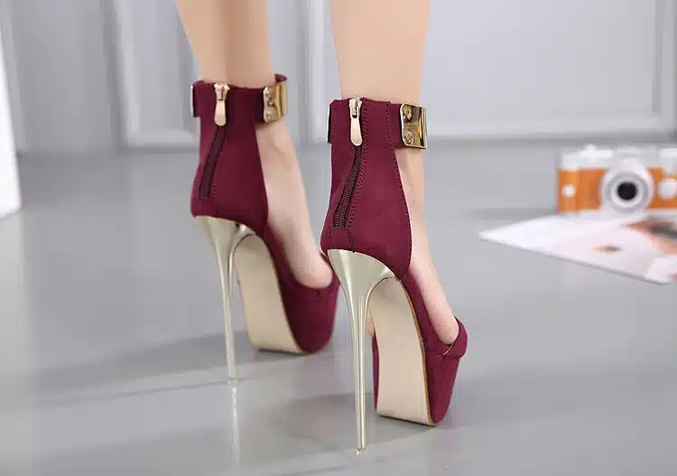 ankle strap heels platform sandals party shoes for women wedding sandals women pumps 16cm high heels sandals sexy pumps D1006 13