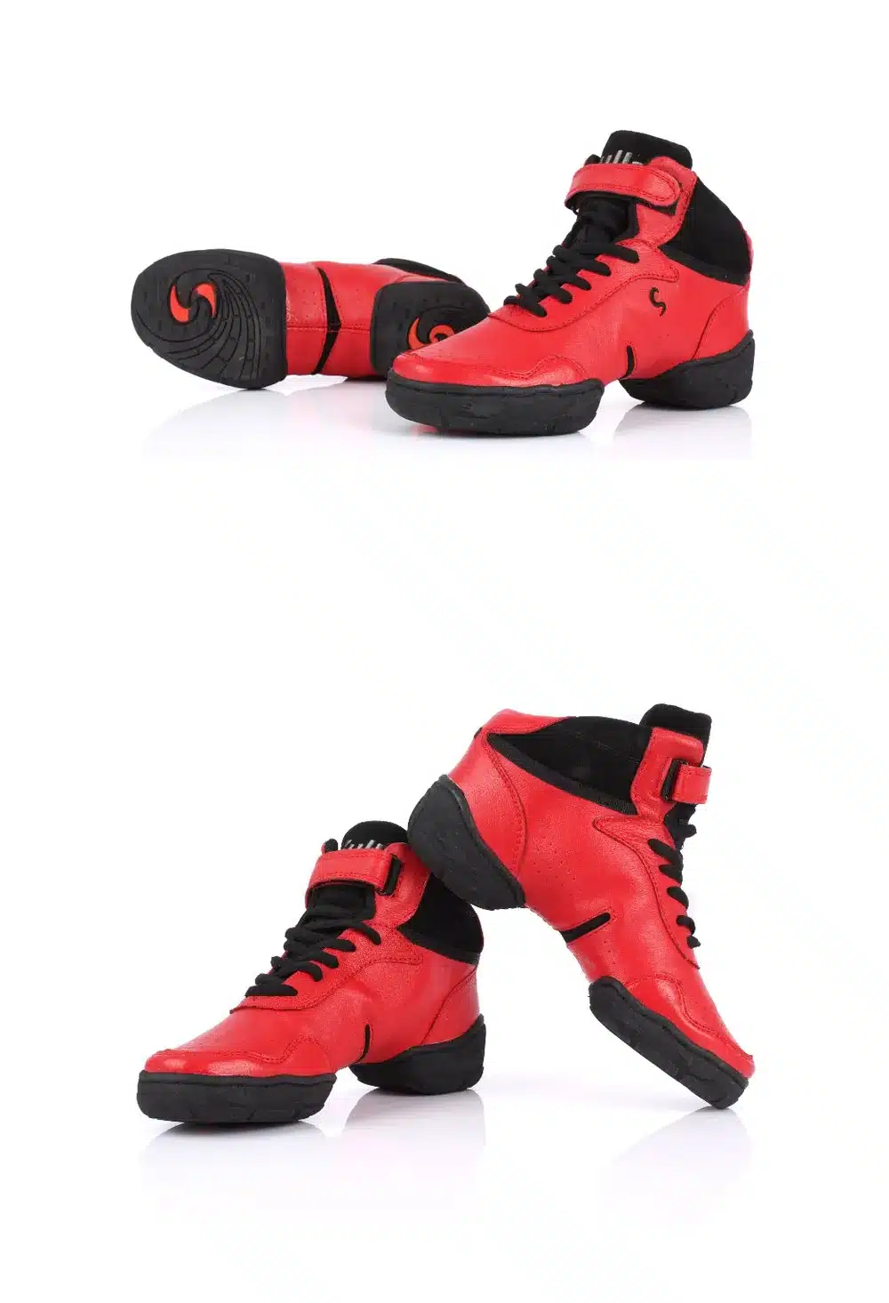 White/Black/Red Original Women/Men Modern Salsa Jazz Dance Shoes Genuine Leather With Breathable Dance Sneakers Plus Big 27.5cm 19