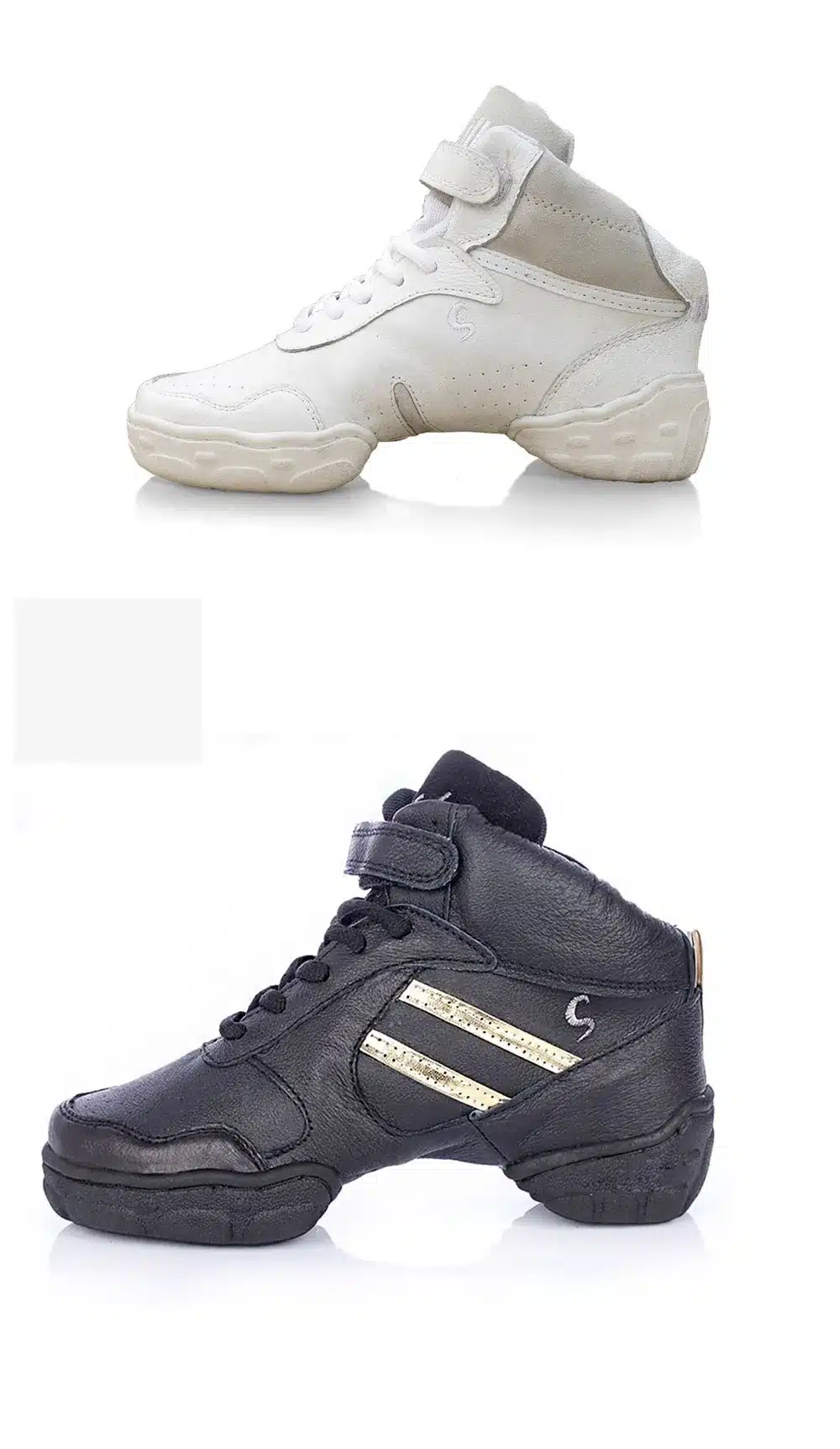 White/Black/Red Original Women/Men Modern Salsa Jazz Dance Shoes Genuine Leather With Breathable Dance Sneakers Plus Big 27.5cm 20