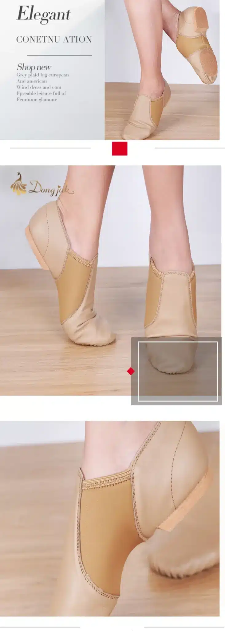 Dongjak Genuine Leather Stretch Jazz Salsa Dance Shoes For Women latin Jazz Dancing Shoe Teachers's Dance Sandals Excercise Shoe 1
