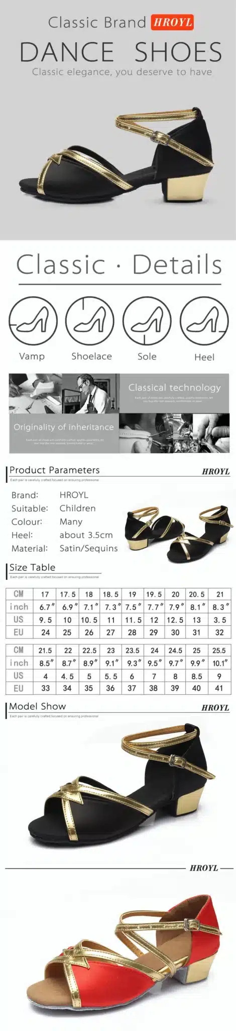 Size 24-41 New 2016 Girls Children Women dance shoes Tango Salsa Latin Dance Shoes Low Heel Black Silver Blue 6Color 9