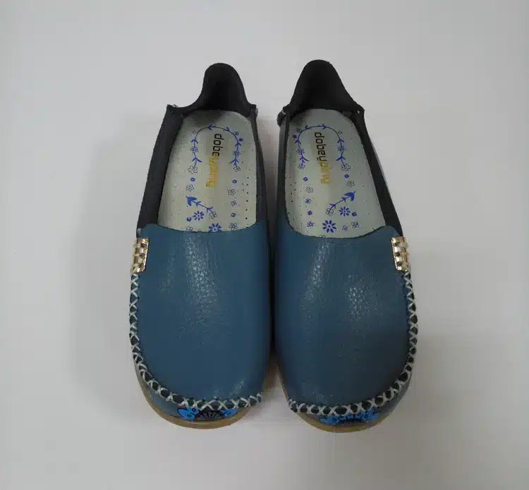 2017 New Design Print Flower Women's Casual Shoes High Quality Genuine Leather Women Flats Slip On Female Loafers Lady Boat Shoe 10