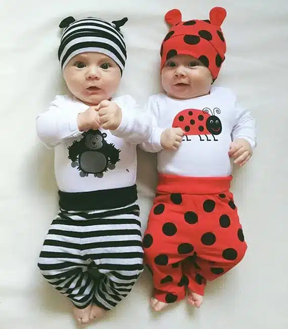 3pcs suit!! Newborn Infants Baby Boys Girls Rompers +Long Pants +Hats cartoon Outfits Set Clothes 2
