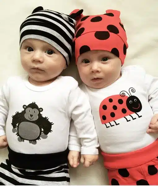 3pcs suit!! Newborn Infants Baby Boys Girls Rompers +Long Pants +Hats cartoon Outfits Set Clothes 3