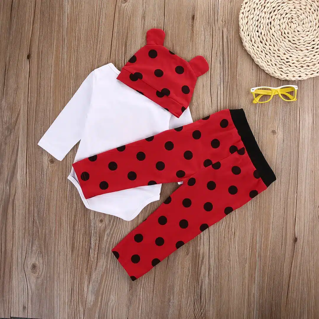 3pcs suit!! Newborn Infants Baby Boys Girls Rompers +Long Pants +Hats cartoon Outfits Set Clothes 4