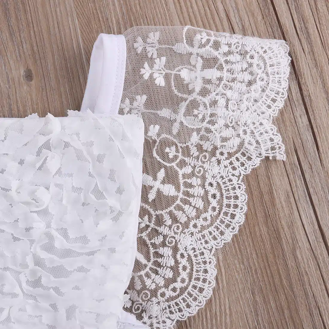 Tirred Cotton Bow Cute White Rompers Infant Baby Girl Clothes Lace Floral Ruffles Baby Girl Romper Cake Sunsuit Outfits 0-18M 4