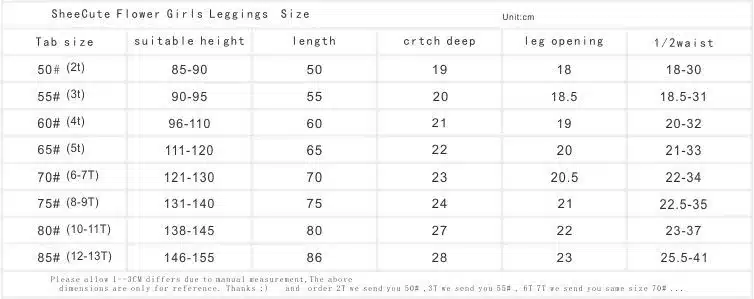 Baby Kids Childrens printing Flower Toddler Classic Leggings girls pants Girls legging 2-14Ybaby girl leggings 15