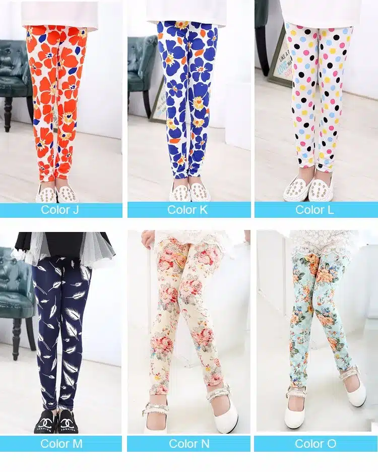 Baby Kids Childrens printing Flower Toddler Classic Leggings girls pants Girls legging 2-14Ybaby girl leggings 19