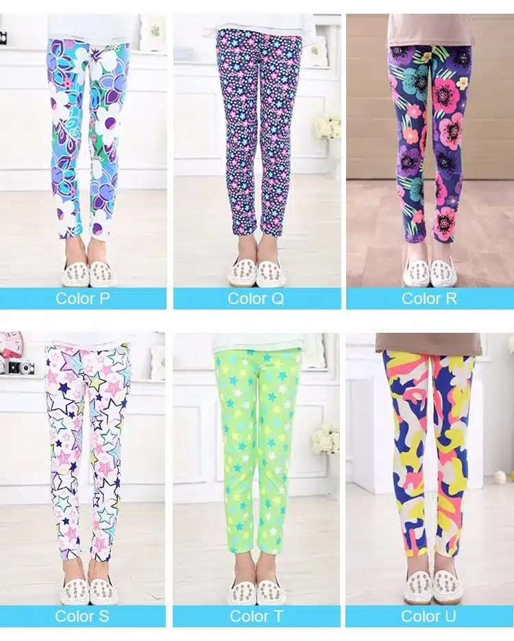 Baby Kids Childrens printing Flower Toddler Classic Leggings girls pants Girls legging 2-14Ybaby girl leggings 20