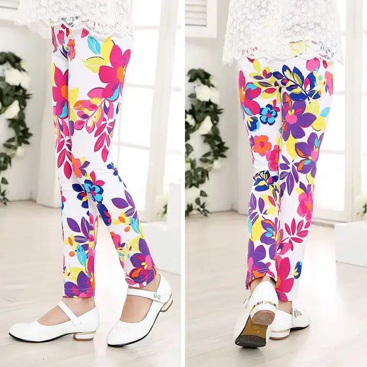 Baby Kids Childrens printing Flower Toddler Classic Leggings girls pants Girls legging 2-14Ybaby girl leggings 24