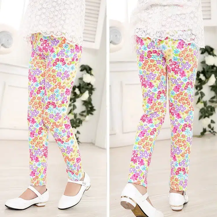 Baby Kids Childrens printing Flower Toddler Classic Leggings girls pants Girls legging 2-14Ybaby girl leggings 28