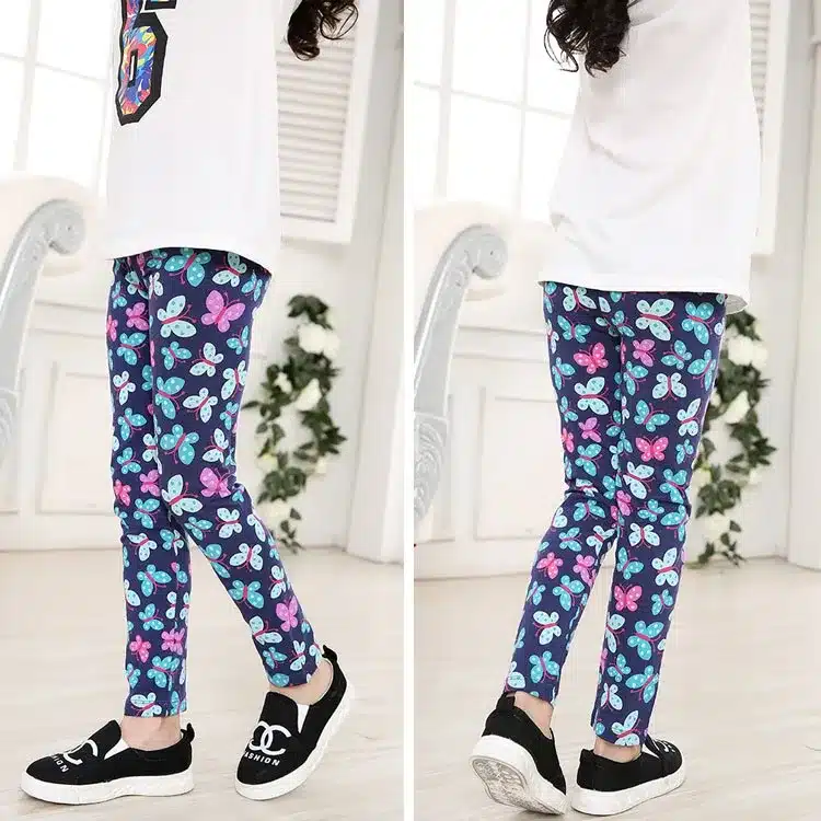 Baby Kids Childrens printing Flower Toddler Classic Leggings girls pants Girls legging 2-14Ybaby girl leggings 34