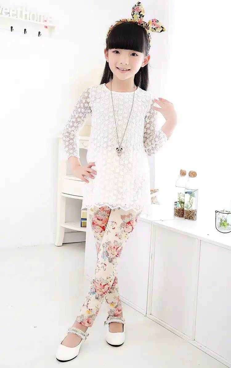 Baby Kids Childrens printing Flower Toddler Classic Leggings girls pants Girls legging 2-14Ybaby girl leggings 49