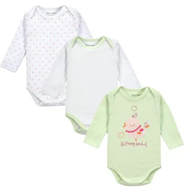 100% Cotton Baby Bodysuit 3pieces/lot Autumn Newborn Cotton Body Baby Long Sleeve Underwear Next Infant Boy Girl Pajamas Clothes 7