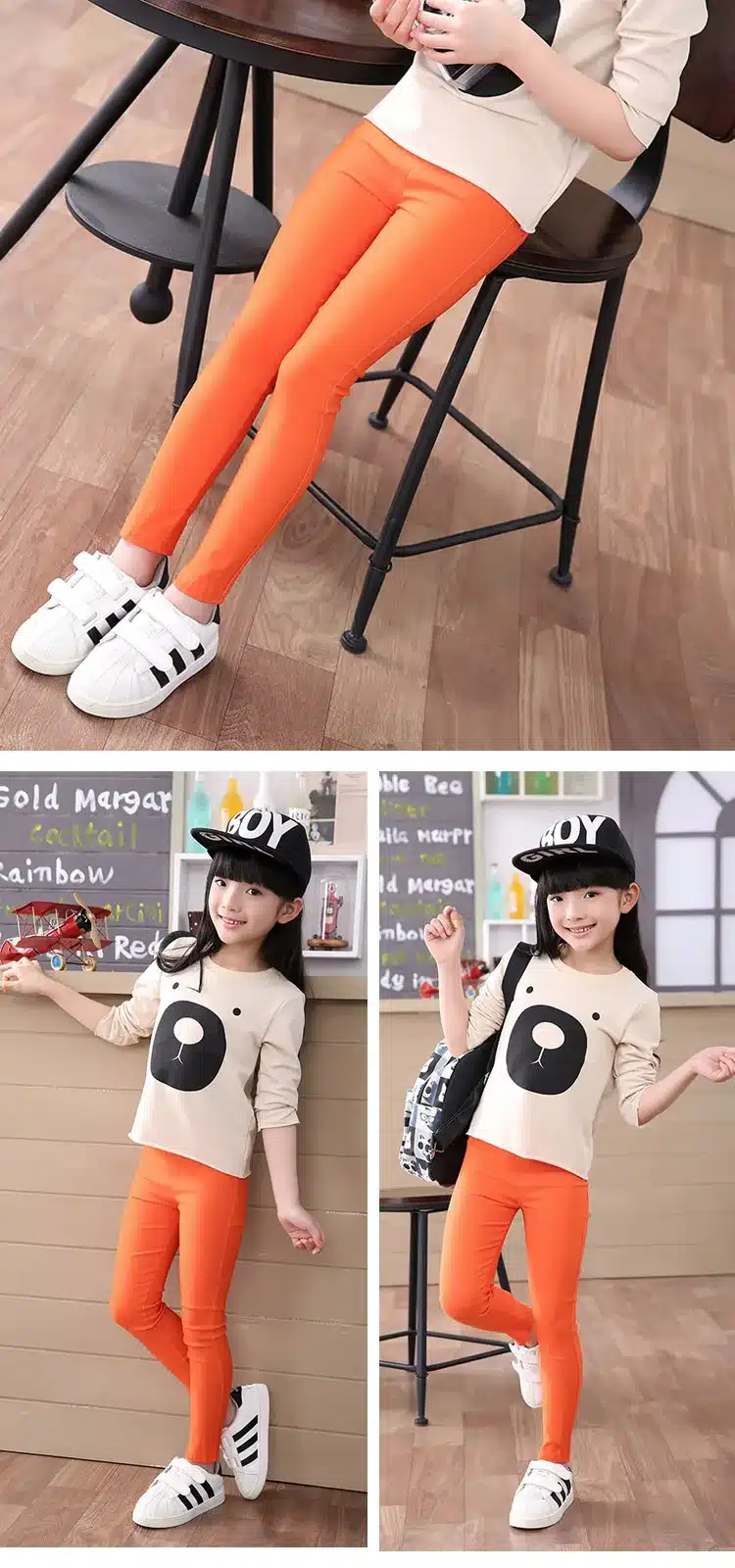 sheecute girls pants childrens candy color pencil pants Kids skinny full length trousers for 3-12Y SQB1121 14