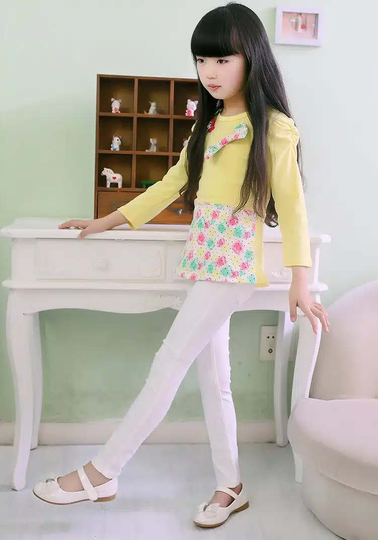 sheecute girls pants childrens candy color pencil pants Kids skinny full length trousers for 3-12Y SQB1121 16