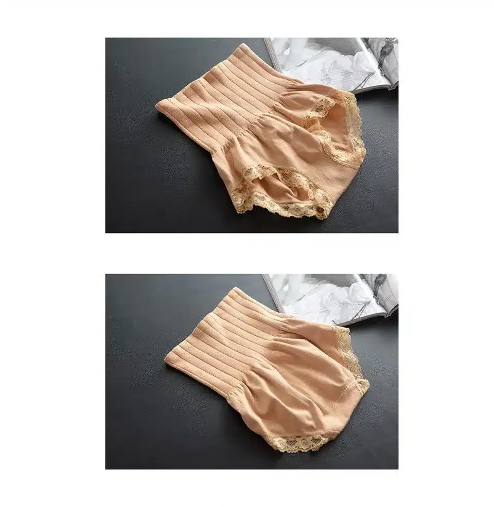 2017 ladies seamless high waist abdomen hip sculpting underwear briefs Modal lace lingerie boutique underpant belly band Pants 1
