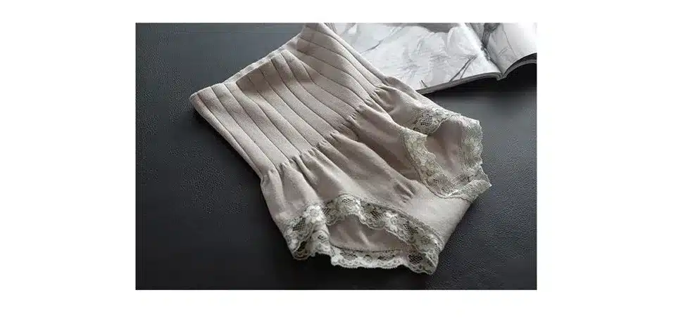 2017 ladies seamless high waist abdomen hip sculpting underwear briefs Modal lace lingerie boutique underpant belly band Pants 9