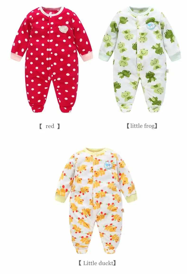 HHTU Baby Rompers clothes long sleeved coveralls for newborns Boy Girl Polar Fleece baby Clothing for Autumn/Winter 18