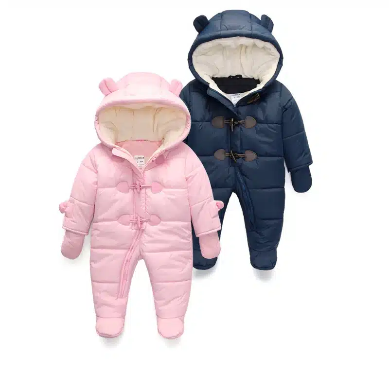 lrcoml Keep Thick warm Infant baby rompers Winter clothes Newborn Baby Boy Girl Romper Jumpsuit Hooded Kid Outerwear For 0-24M 4