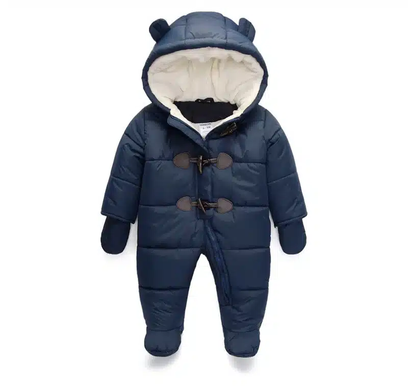 lrcoml Keep Thick warm Infant baby rompers Winter clothes Newborn Baby Boy Girl Romper Jumpsuit Hooded Kid Outerwear For 0-24M 5