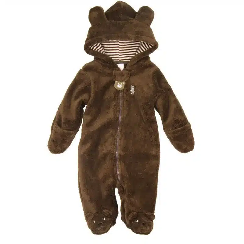 Autumn Winter Baby Rompers Bear style baby coral fleece brand Hoodies Jumpsuit baby girls boys romper newborn toddle clothing 3