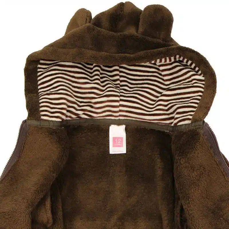 Autumn Winter Baby Rompers Bear style baby coral fleece brand Hoodies Jumpsuit baby girls boys romper newborn toddle clothing 7