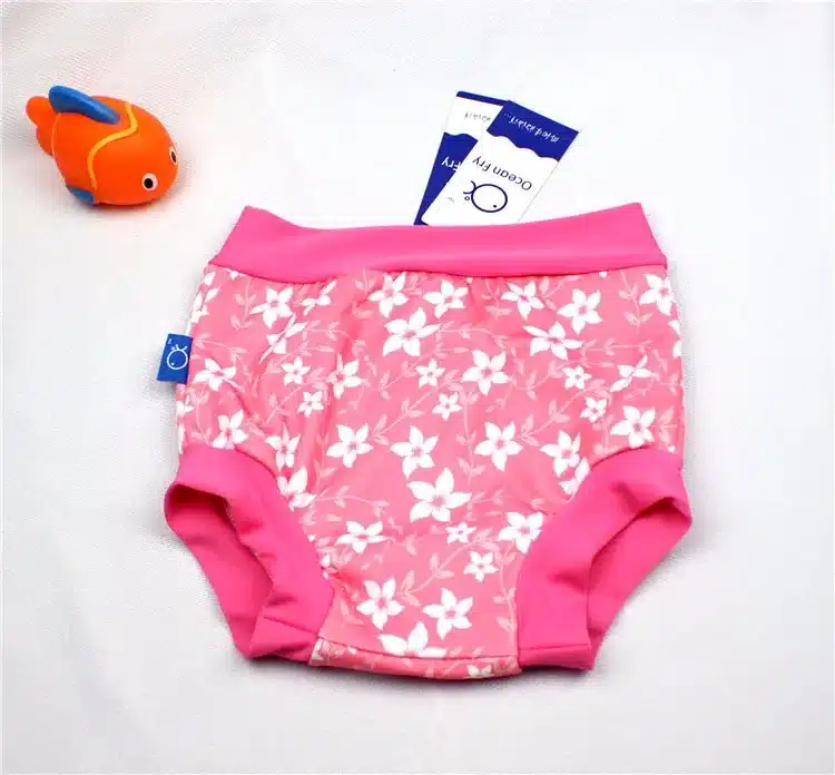 High Waist Baby Swim Diaper for Boys Waterproof Spa Swim Diapers for Swimming Nappies Washable Reusable Baby Trunks for Swimming 24