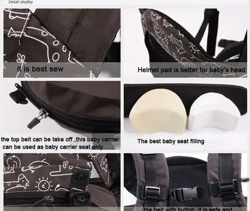 360 Baby Carrier 10-12 Months Baby Hipseat 20kg Infant Backpack Carriers Front Facing Kangaroo Baby Wrap Polyester Manduca Print 12
