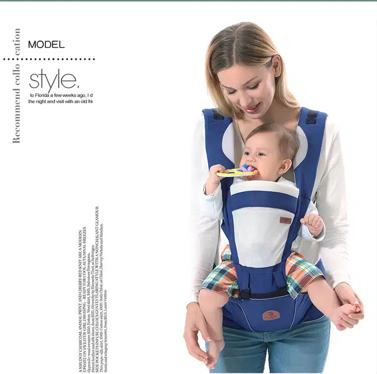 2 In 1 Ergonomic Baby Carrier Multifunctional Baby Sling 4 Seasons Breathable Hooded Kangaroo For 3 To 30 Months child 1