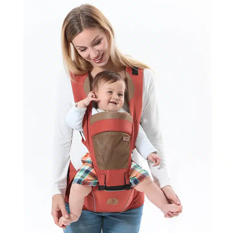 2 In 1 Ergonomic Baby Carrier Multifunctional Baby Sling 4 Seasons Breathable Hooded Kangaroo For 3 To 30 Months child 2