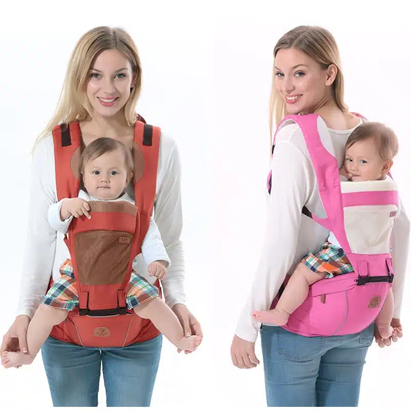 2 In 1 Ergonomic Baby Carrier Multifunctional Baby Sling 4 Seasons Breathable Hooded Kangaroo For 3 To 30 Months child 3