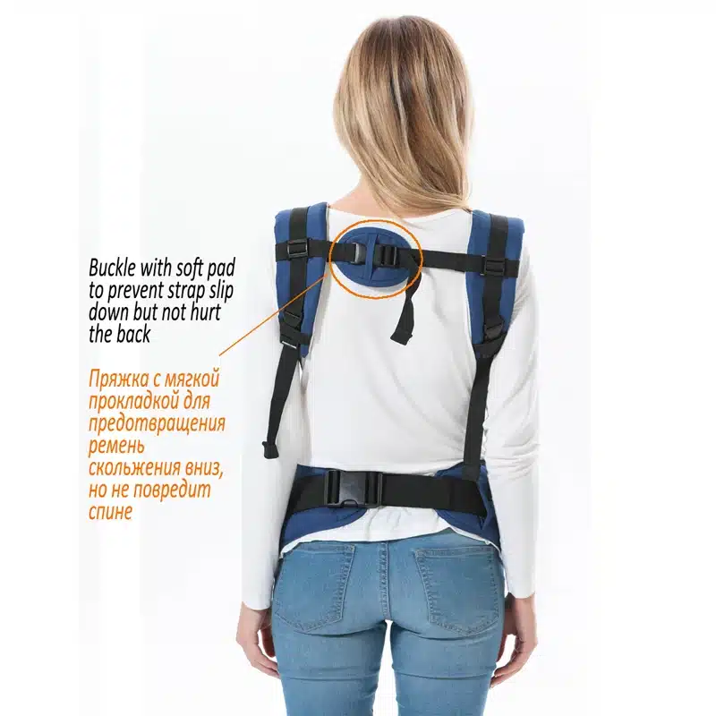 2 In 1 Ergonomic Baby Carrier Multifunctional Baby Sling 4 Seasons Breathable Hooded Kangaroo For 3 To 30 Months child 9