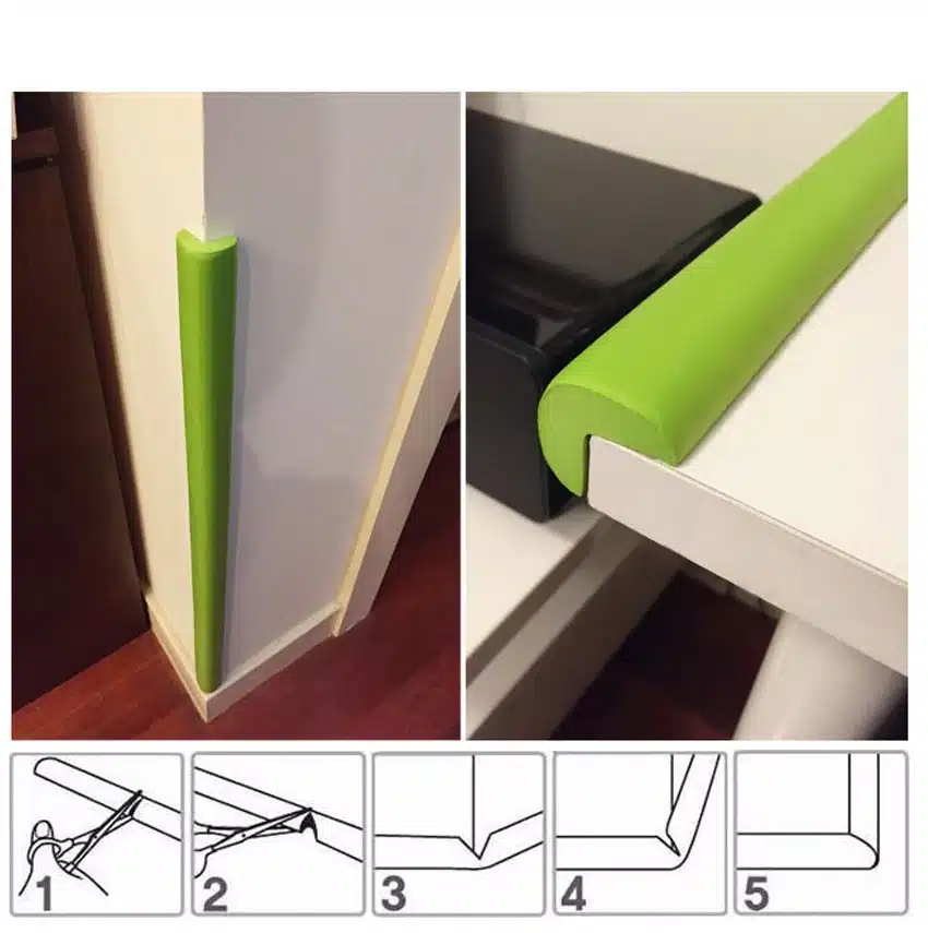 Children Protection 2M Length Table Guard Strip Baby Safety Products Glass Edge Furniture Corner Protection of Children Jamming 13