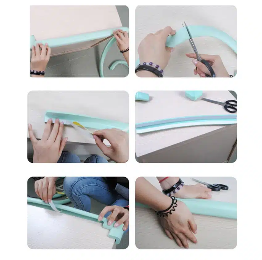 Children Protection 2M Length Table Guard Strip Baby Safety Products Glass Edge Furniture Corner Protection of Children Jamming 14
